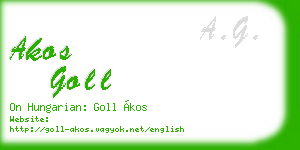 akos goll business card