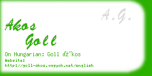 akos goll business card